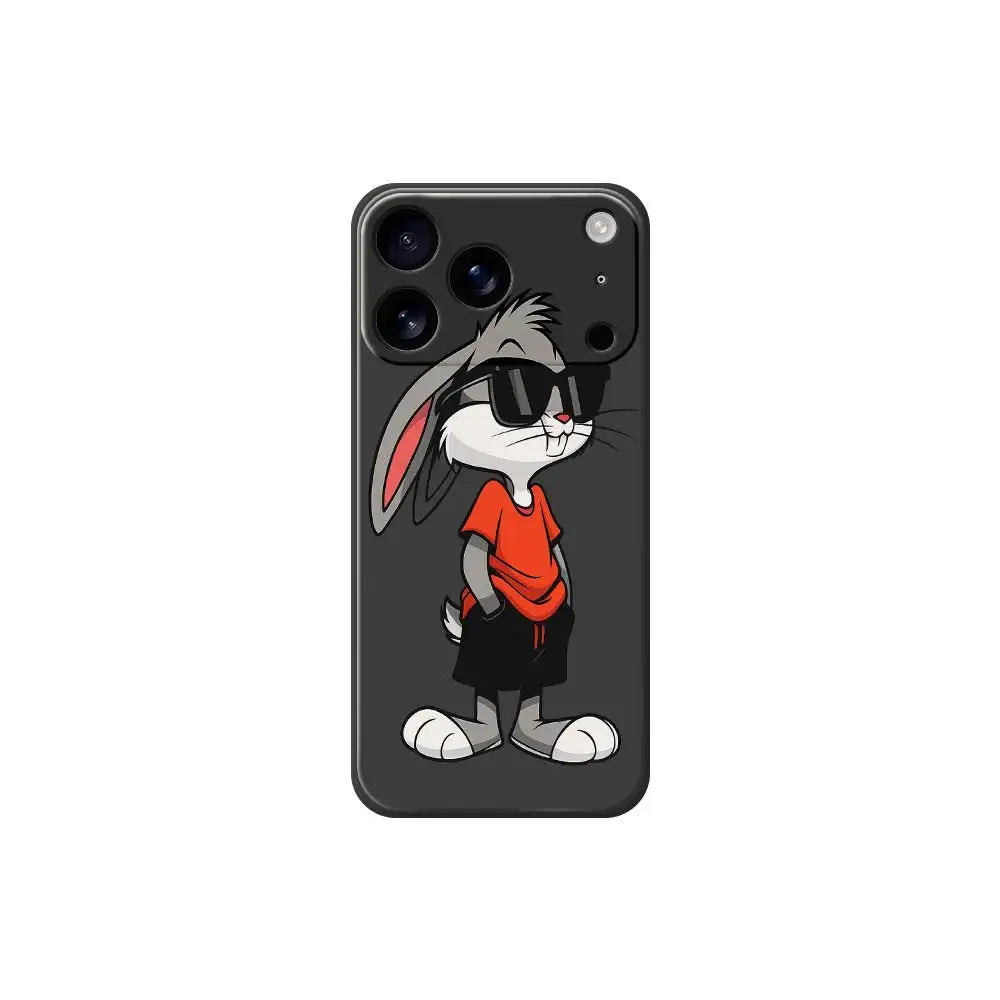 Cool Rabbit Phone Case For iPhone 17 Pro Max 17 Air 16 15 14 13 12 11 Pro Max XS Max 7 8 Plus 16e 16 15 Plus TPU Cover Coque