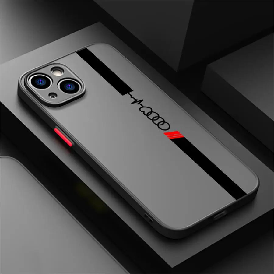 Case for Apple iPhone 12 Mini SE 11 Pro Max 6s 16e 15 Pro Max 7 8 SE XR 13 Pro 16 Pro 14 XS X TPU Cover A-Audi Luxury Brand Car