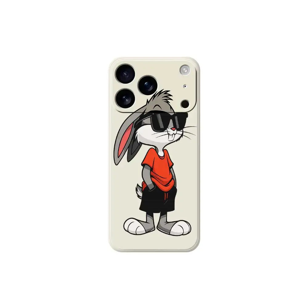 Cool Rabbit Phone Case For iPhone 17 Pro Max 17 Air 16 15 14 13 12 11 Pro Max XS Max 7 8 Plus 16e 16 15 Plus TPU Cover Coque