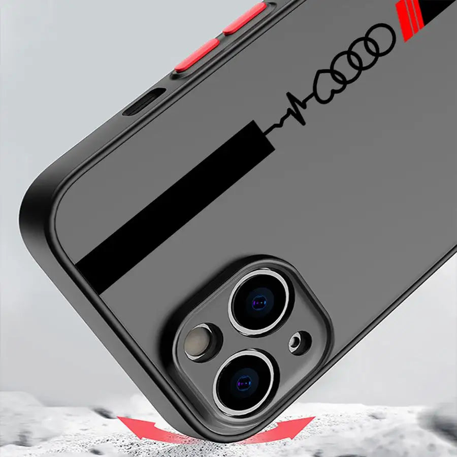 Case for Apple iPhone 12 Mini SE 11 Pro Max 6s 16e 15 Pro Max 7 8 SE XR 13 Pro 16 Pro 14 XS X TPU Cover A-Audi Luxury Brand Car