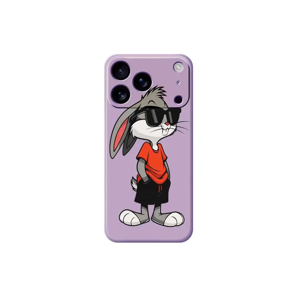 Cool Rabbit Phone Case For iPhone 17 Pro Max 17 Air 16 15 14 13 12 11 Pro Max XS Max 7 8 Plus 16e 16 15 Plus TPU Cover Coque